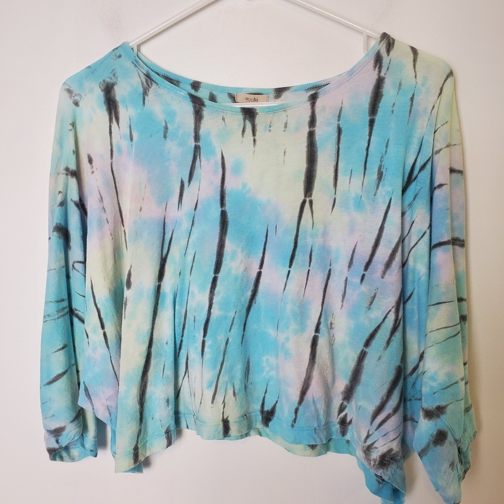 Ecote Tie Dye Slouchy Crop Top